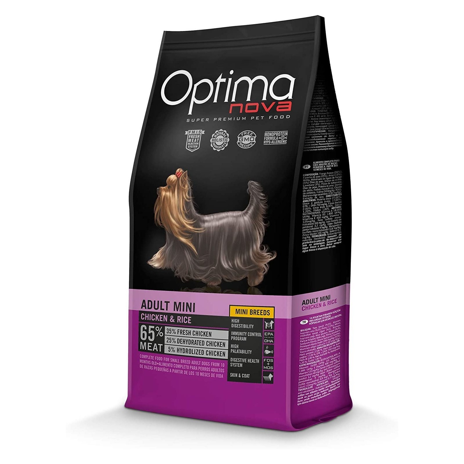 Alimento Optima Nova Adult Mini Pollo y Arroz Alimento Optima Nova Adult Mini Pollo y Arroz
