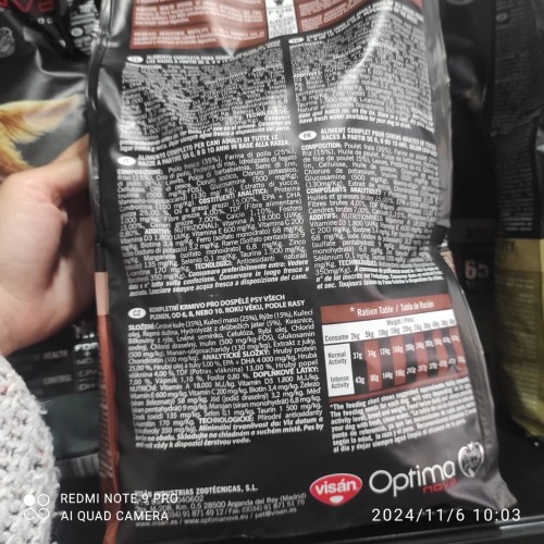 Optima Nova Adult Mature Pollo Arroz 2 Kg
