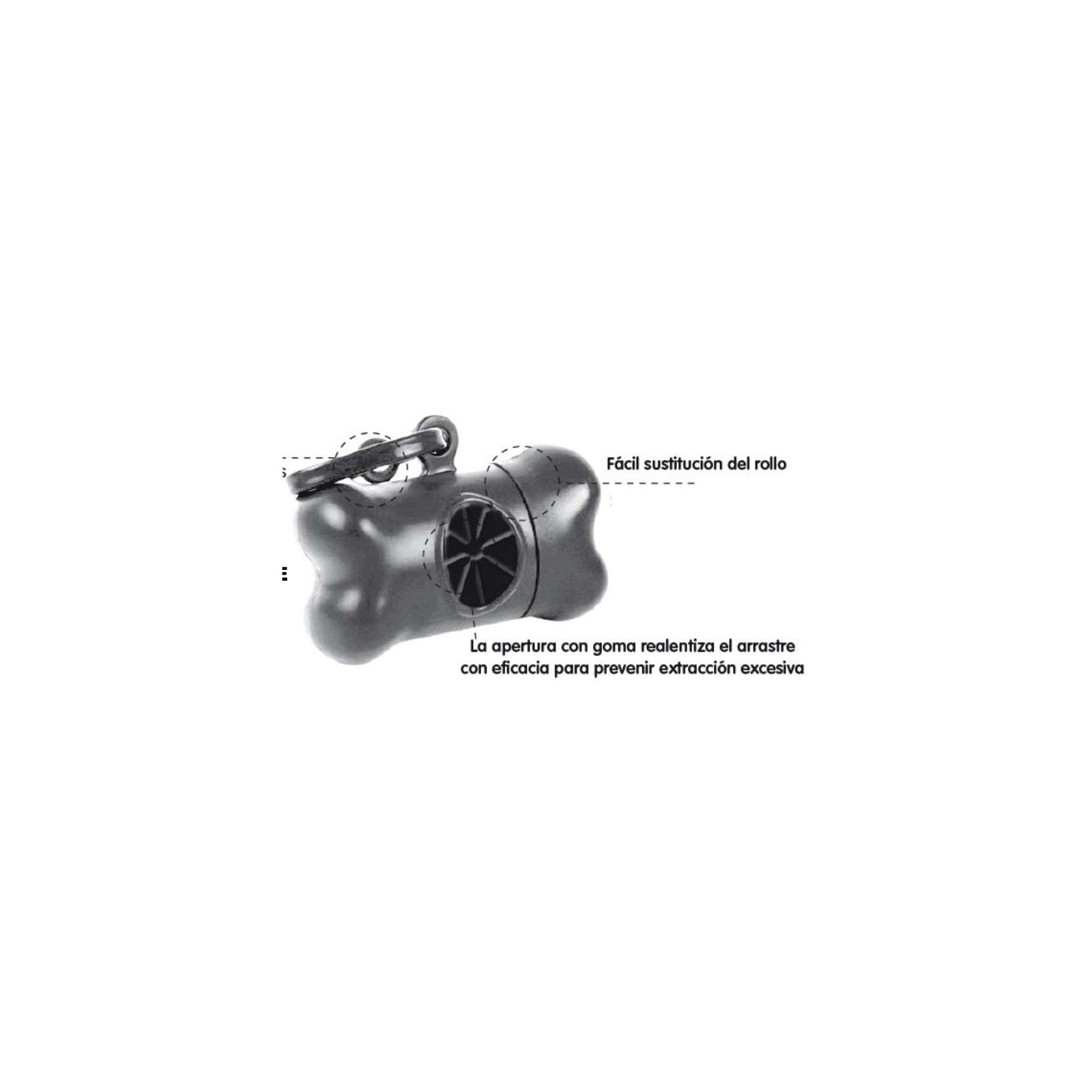 Dispensador Bolsas Higienico 20uds.bone