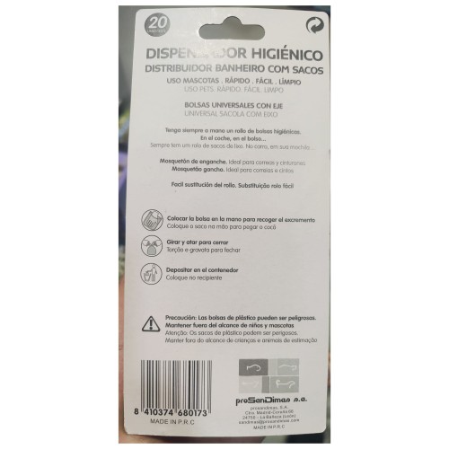 Dispensador Higiénico 20 Bolsas