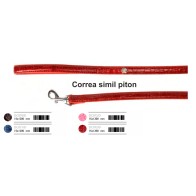 Correa Piton Con Corona Strass Rosa