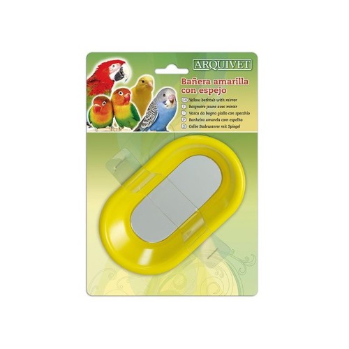 Yellow Bathtub with Mirror 14.5x8.5x4.5cm