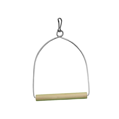 Columpio Metal Madera Mediano para Aves