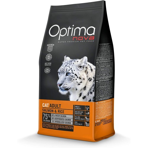 Optima Nova Cat Adult Salmon Arroz 8 Kg.