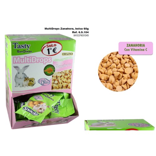 Multidrops Zanahoria 60gr.x 40 Bolsas.