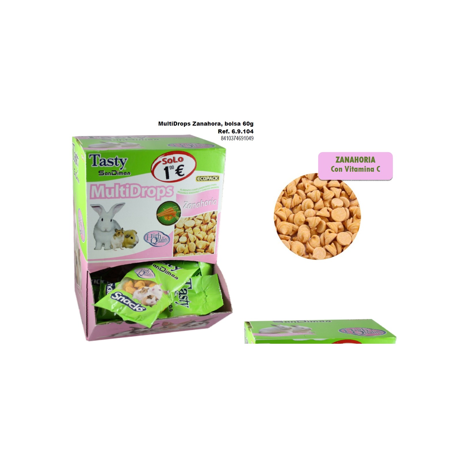 Multi Drops Carrot Snacks 60g x 40 Bags