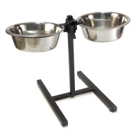 Soporte Inoxidable con 2 Comederos 1,8 Lts.