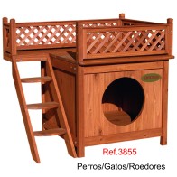 Caseta de Madera para Perro y Gato - Ideal para Mascotas Pequeñas