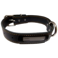 Collar Cuero Buzon Negro 40x3cm