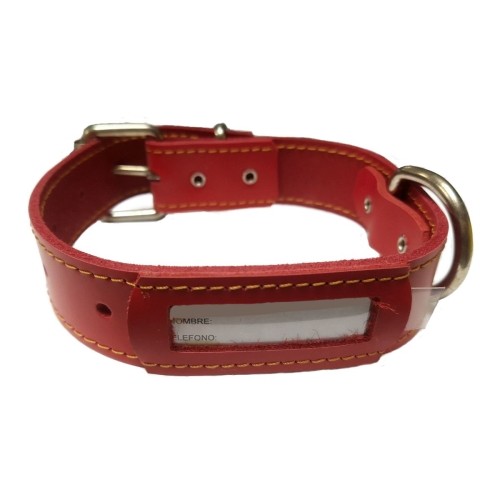 Collar Cuero Buzon Negro 40x3cm