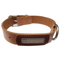 Collar Cuero Buzon Negro 40x3cm
