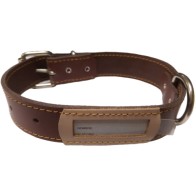 Collar Cuero Buzon Negro 40x3cm