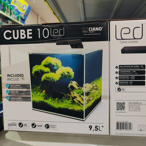 Cube Aqua 10L Aquarium with CF20 Filter
