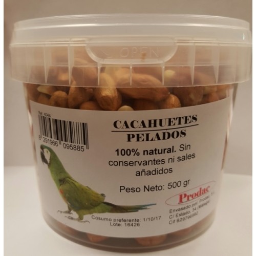 Cacahuetes Pelados 500g para Mascotas