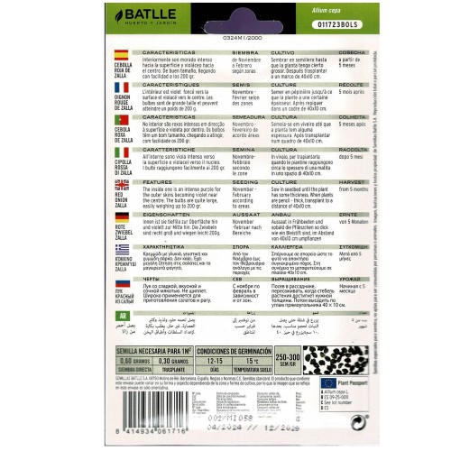 Red Onion Variety Zalla Packet