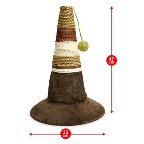 Beige Cone Scratcher for Cats
