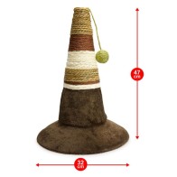 Beige Cone Scratcher for Cats