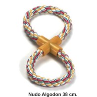 Mordedor Nudo de Algodón Grande 40cm Salud Dental Duradera