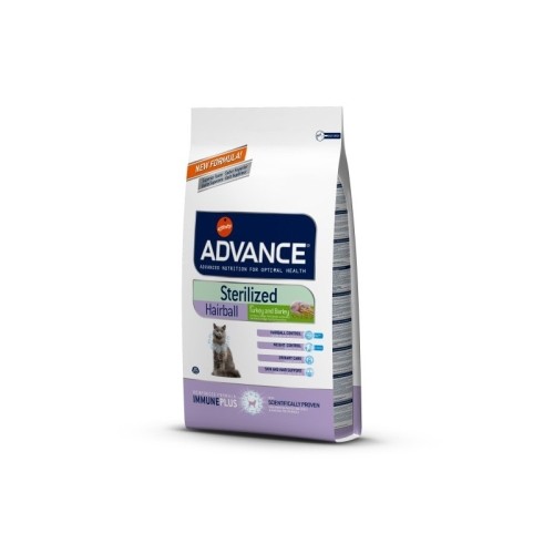 Alimento Advance Hairball para Gatos Esterilizados 10 Kg