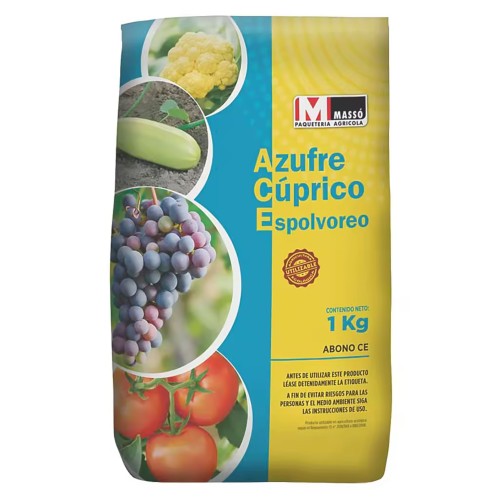 Azufre Cúprico Espolvoreo 1Kg para Salud del Jardín