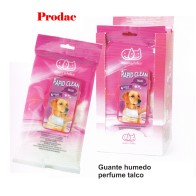 Convenient Talc Scented Wet Gloves for Pets 6 Units