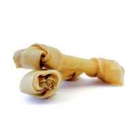 Pressed Leather Knot Bone 18 cm - Pack of 20