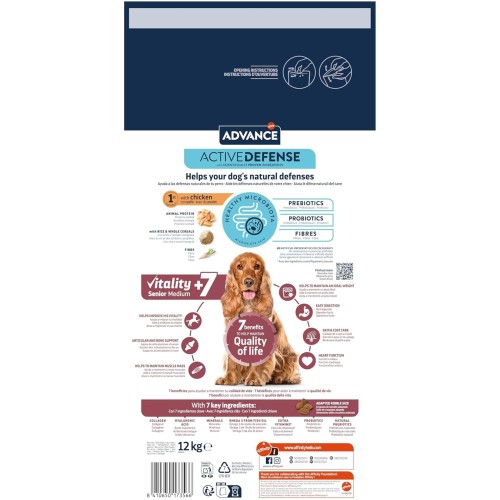 Advance Alimentación Mediana Senior 12 Kg.