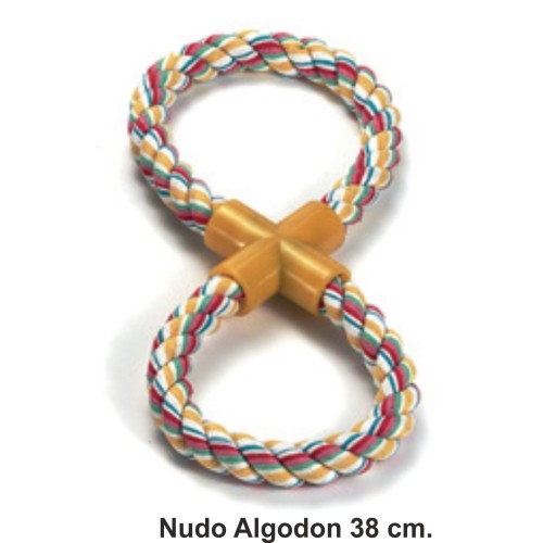 Mordedor de Nudo de Algodón de 38 cm para Perros