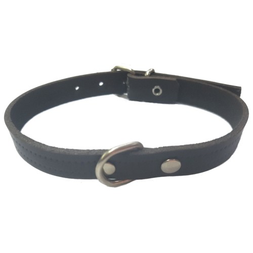 Collar de Cuero Negro Laura 1.5x40cm