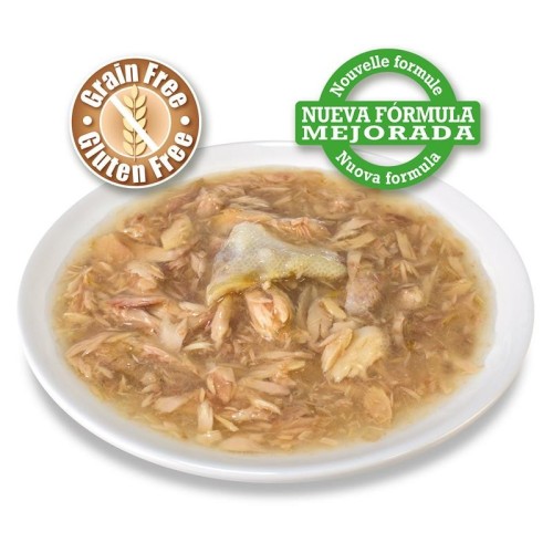 Lata de Atún Blanco y Pargo en Salsa 80g para Mascotas