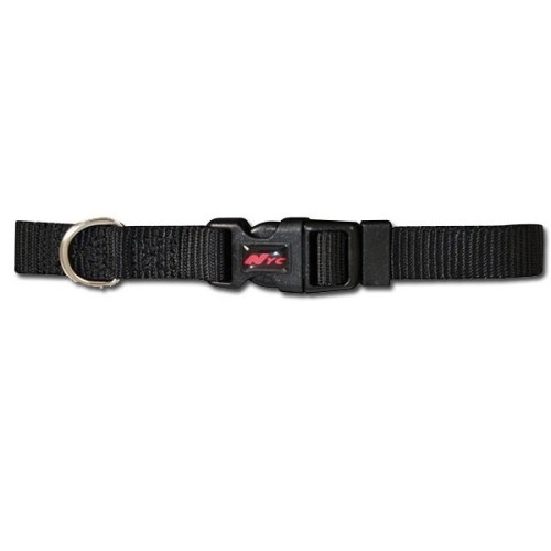 Collar Nylon Básico Negro 20-30x1cm