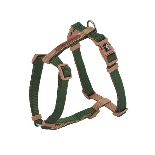 X-trm Double Premium Harness Green - Beige 35-46cm