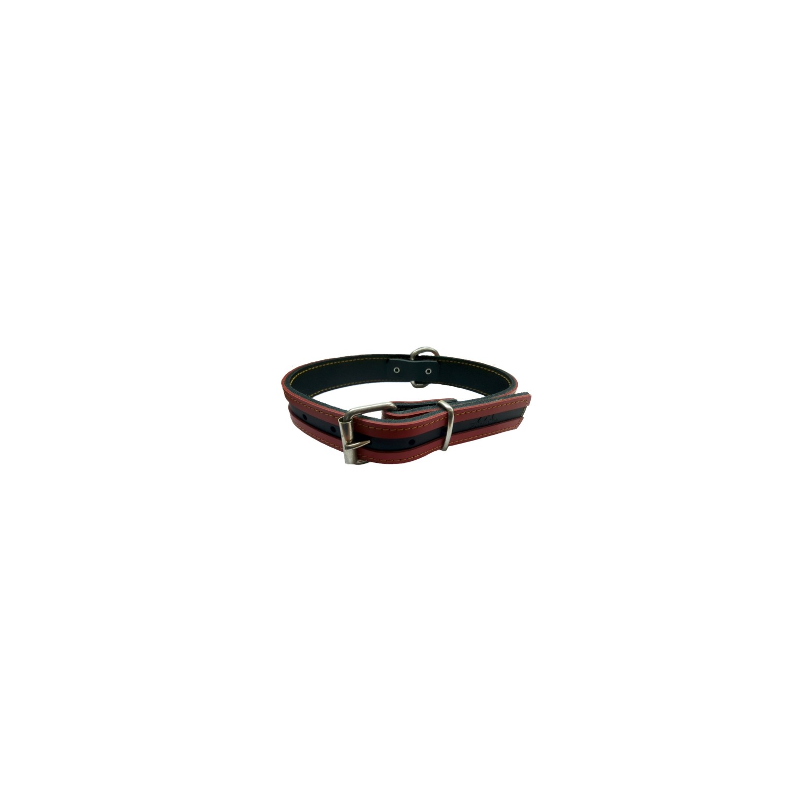 Collar de Cuero Rojo y Negro para Mascotas Elegantes Collar de Cuero Rojo y Negro para Mascotas Elegantes