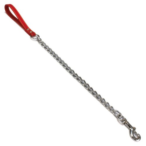 Red Leather Dog Leash for Safe Walking