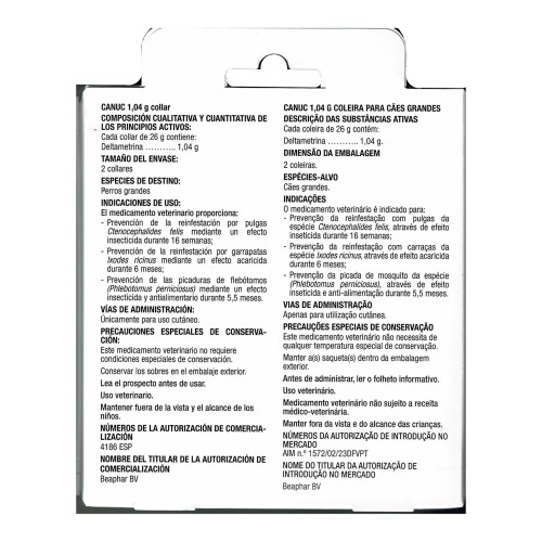 Collar Antiparasitario Deltametrina para Perros 65cm