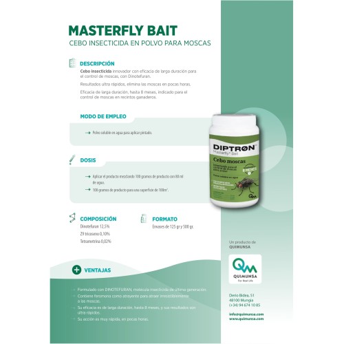 Insecticida Moscas Diptron Masterfly Bait 125g