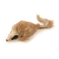 Ratón Peludo 10cm Juguete Interactivo para Gatos