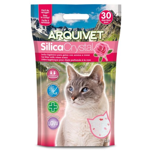Perlitas Arquicrystal 3.8 L Arena para Gatos Aroma Rosas