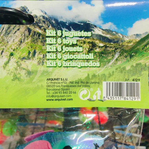Kit 6 Juguetes Azules Para Gatos