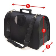 Black Pet Carrier 43x24x26cm
