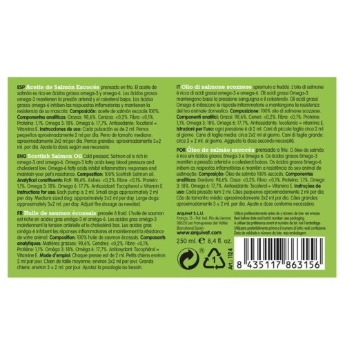 Aceite De Salmon 250ml Arquivet