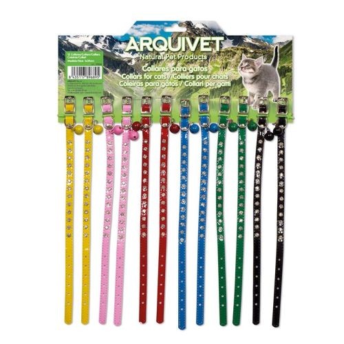 Cat Collar Display 12 Units Various Colors