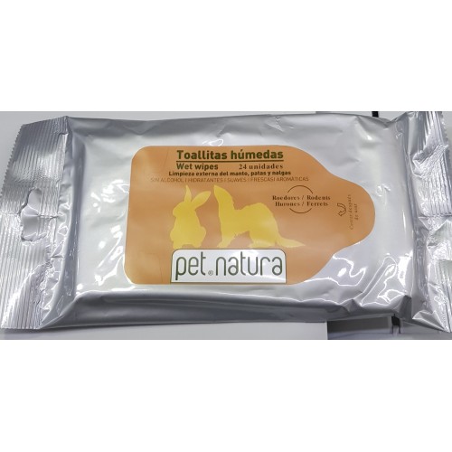 Toallitas Húmedas para Roedores y Hurones 24 Uds.