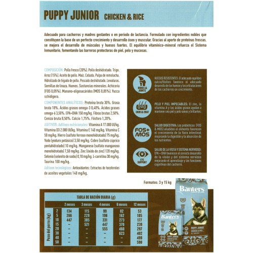 Banters Puppy and Junior Dog Food 3 Kg