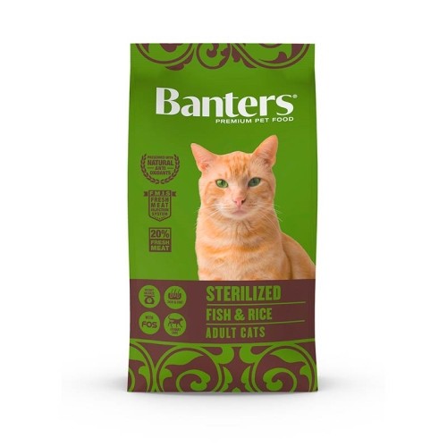 Banters Sterilized Cat Food with Fish and Rice 2 Kg