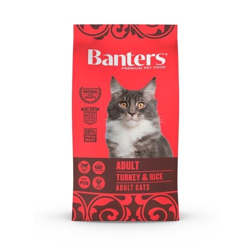 Banters Adult Cat Pavo y Arroz 2 Kg Nutrición Completa
