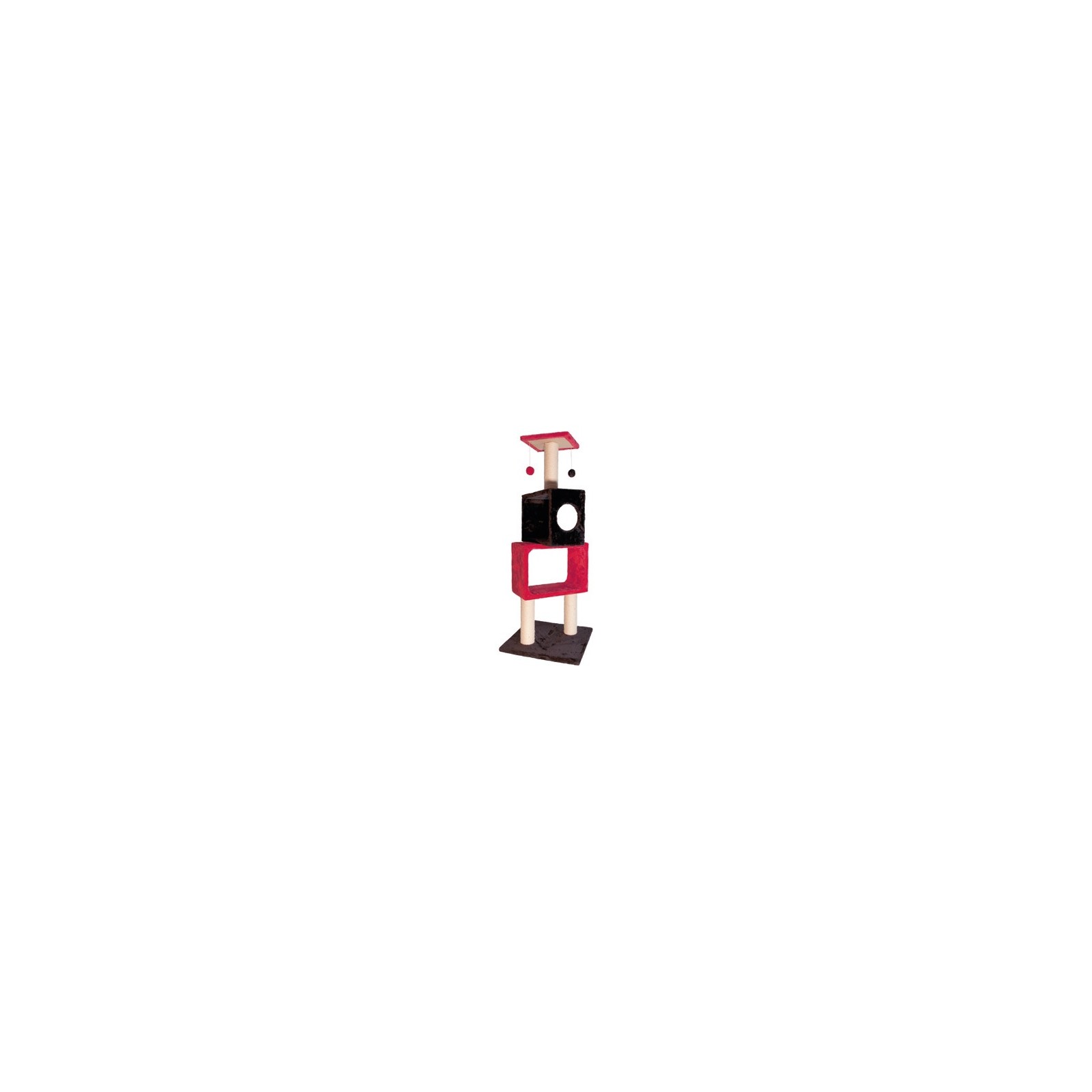 Red and Black Cat Scratching Post 50x50x124cm