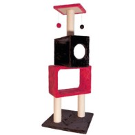 Red and Black Cat Scratching Post 50x50x124cm