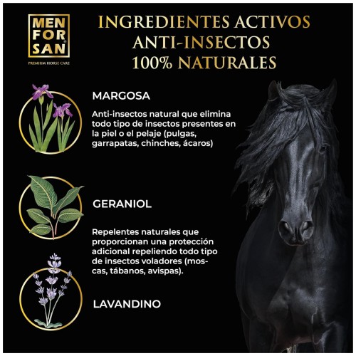 Champú Natural Repelente de Insectos para Caballos 1Lt