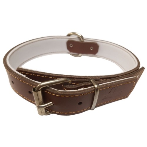 Collar de Piel Confort Rojo 30 x 310-410mm - Calidad Premium